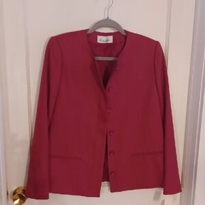 Wool Blazer By Austin Hill Burgundy Color